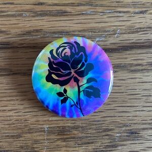 Vibrant Tie-Dye Rose Pin